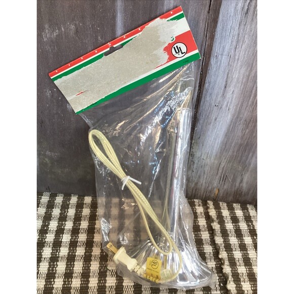 Vintage Single Light Candolier Candelabra Electric Drip Candle Silver Plastic X2 - Picture 7 of 16